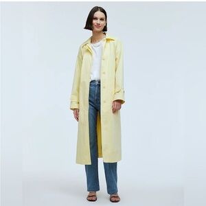Madewell Yellow Belted Trench Coat Medium READ below